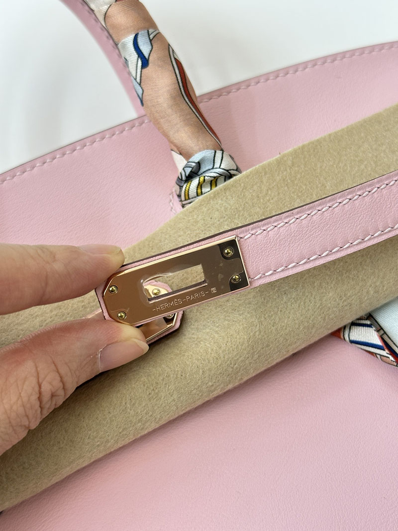 人気色 H品 エルメス バーキン25 ローズサクラ スイフト ローズゴールド金具 2517835 並行輸入品 安すぎる - 画像 (5)