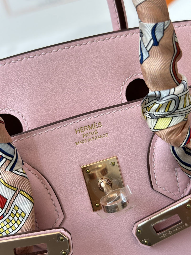 人気色 H品 エルメス バーキン25 ローズサクラ スイフト ローズゴールド金具 2517835 並行輸入品 安すぎる - 画像 (4)