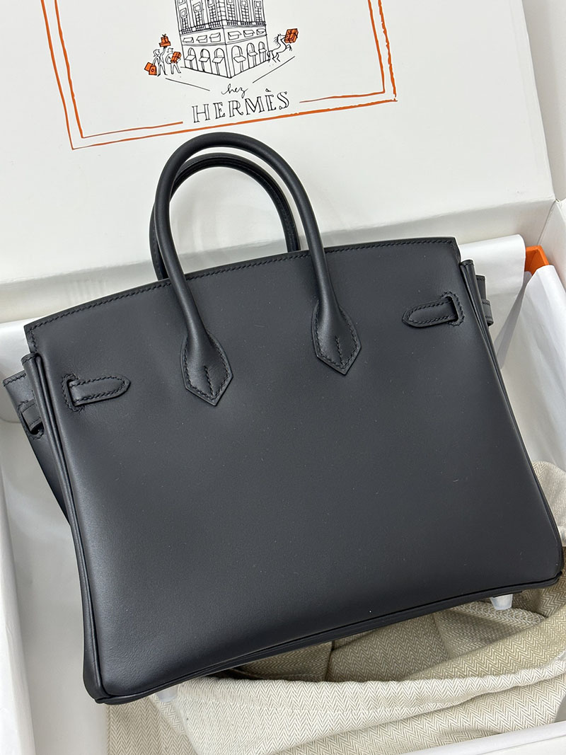 人気色 H品 エルメス バーキン25 黒 ブラック ジョナサン シルバー金具 2517837 エルメスバッグ種類一覧 - 画像 (7)