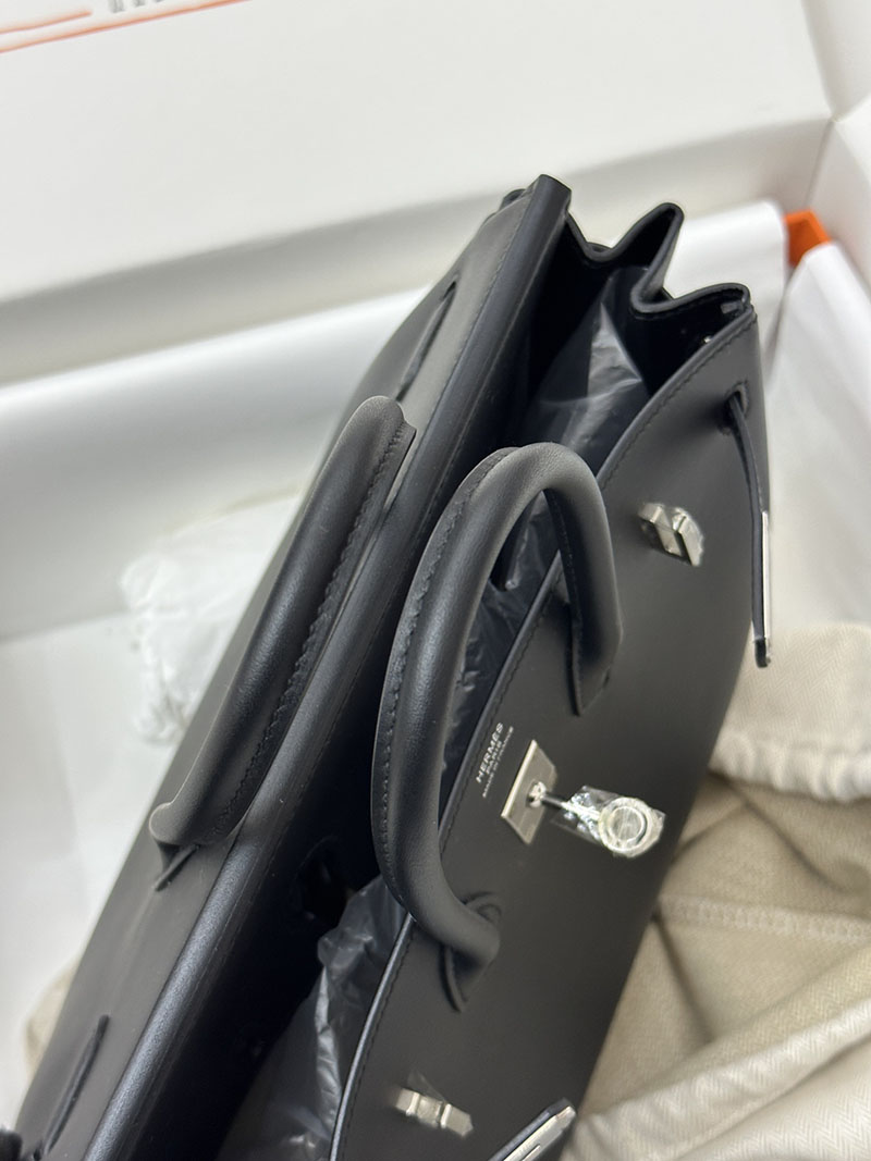 人気色 H品 エルメス バーキン25 黒 ブラック ジョナサン シルバー金具 2517837 エルメスバッグ種類一覧 - 画像 (6)