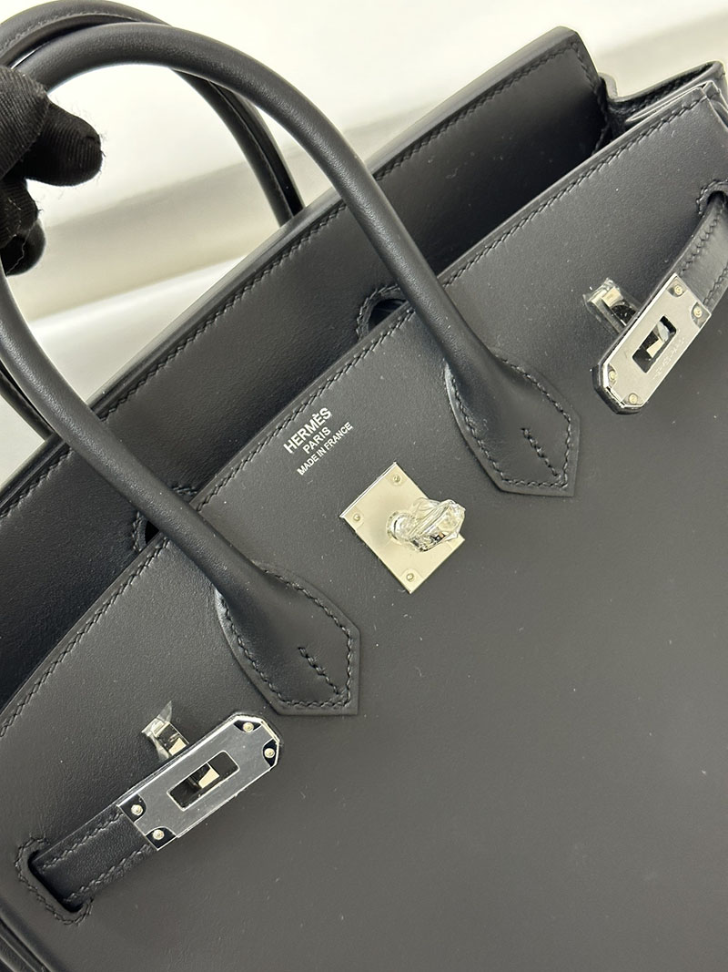 人気色 H品 エルメス バーキン25 黒 ブラック ジョナサン シルバー金具 2517837 エルメスバッグ種類一覧 - 画像 (5)