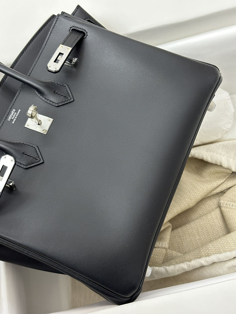 人気色 H品 エルメス バーキン25 黒 ブラック ジョナサン シルバー金具 2517837 エルメスバッグ種類一覧 - 画像 (4)