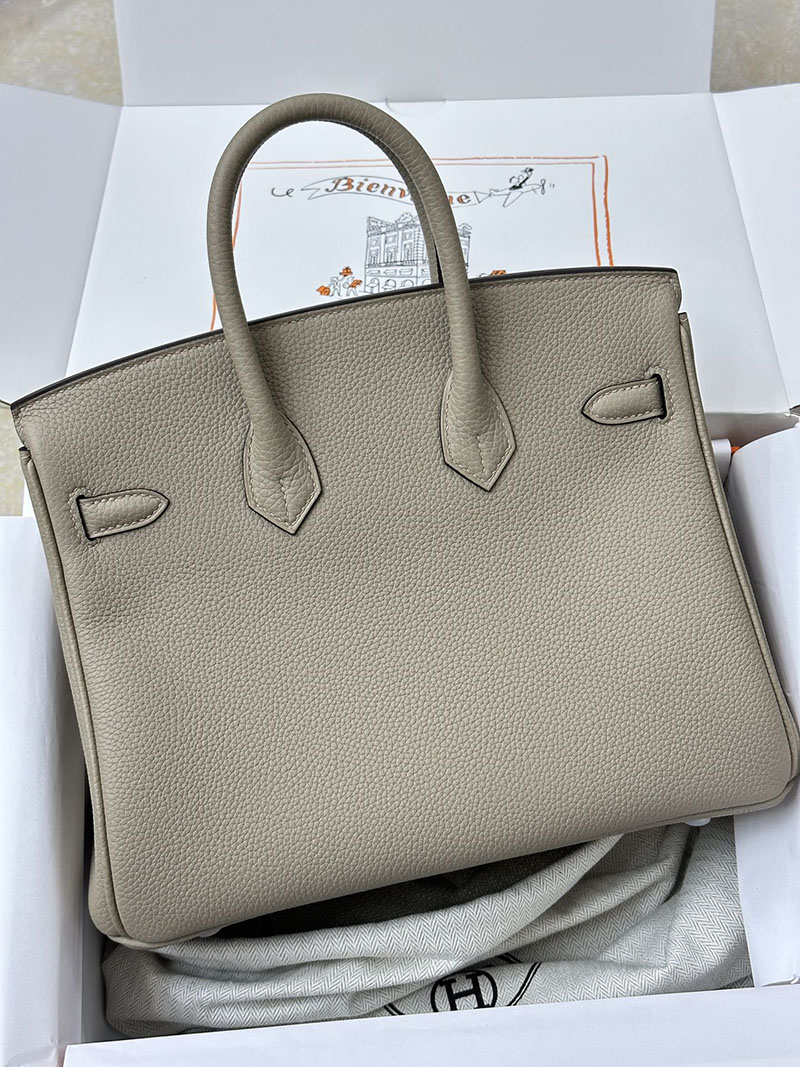 人気色 H品 エルメス バーキン25 トゥルティールグレー トゴ シルバー金具 2517839 エルメスバッグ種類一覧 - 画像 (8)