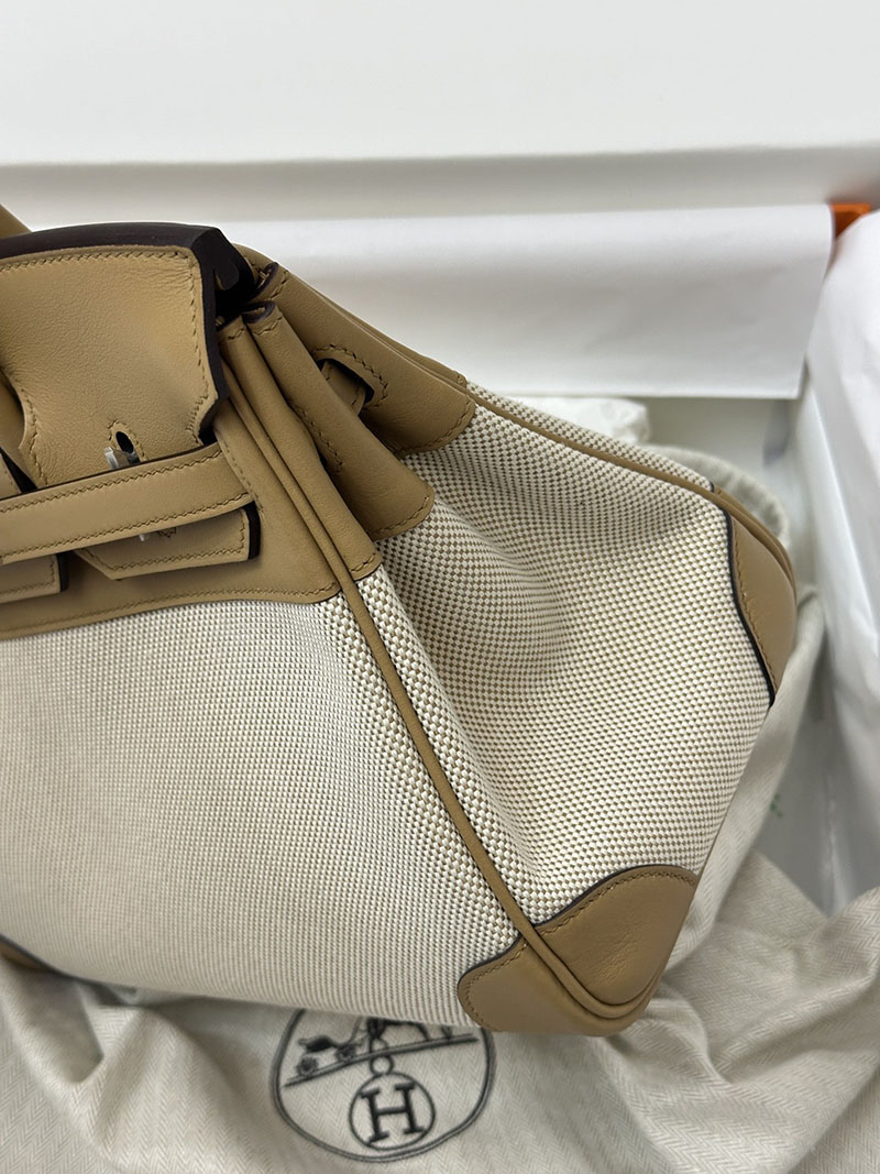人気色 H品 エルメス バーキン25 チャイ トワルアッシュ×スイフト シルバー金具 2517842 エルメス ハンドバッグ 種類 - 画像 (8)