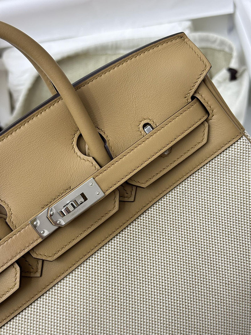 人気色 H品 エルメス バーキン25 チャイ トワルアッシュ×スイフト シルバー金具 2517842 エルメス ハンドバッグ 種類 - 画像 (5)
