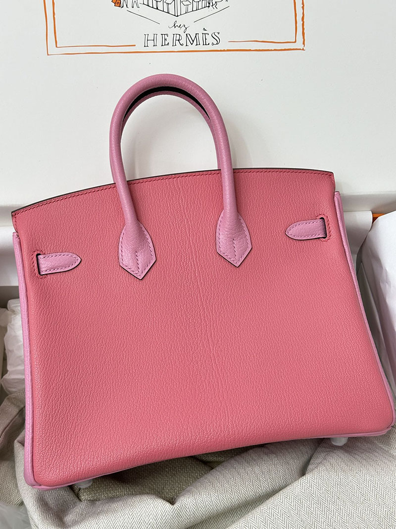 人気色 H品 エルメス バーキン25 パーソナル ローズサクラ/ピンク/ローズコンフェッティ シェブルミゾル シルバー金具 2517843 エルメス 一番安いバッグ - 画像 (10)