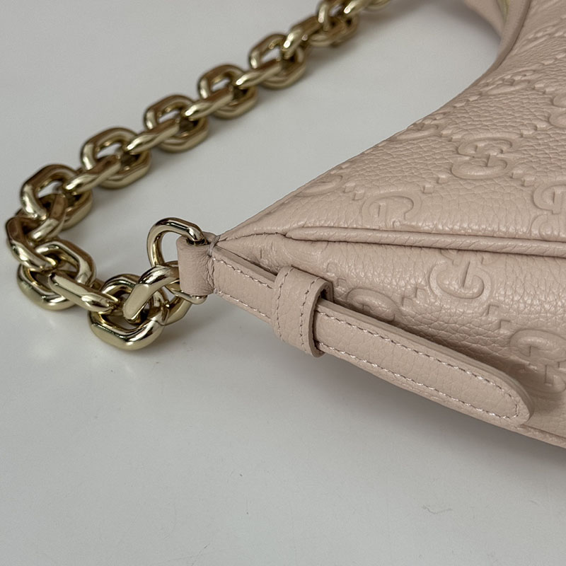 グッチ バッグ 人気 GUCCI GG EMBLEM MEDIUM SHOULDER BAG 820453 AAEEM 6802 ライトピンク グッチ アフロディーテ 口コミ - 画像 (4)