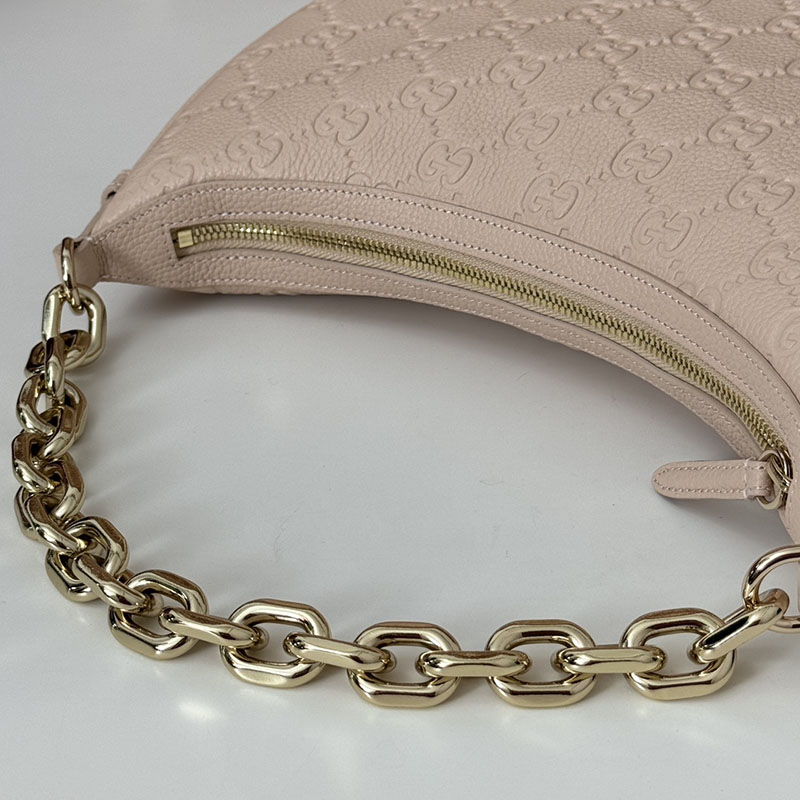 グッチ バッグ 人気 GUCCI GG EMBLEM MEDIUM SHOULDER BAG 820453 AAEEM 6802 ライトピンク グッチ アフロディーテ 口コミ - 画像 (3)