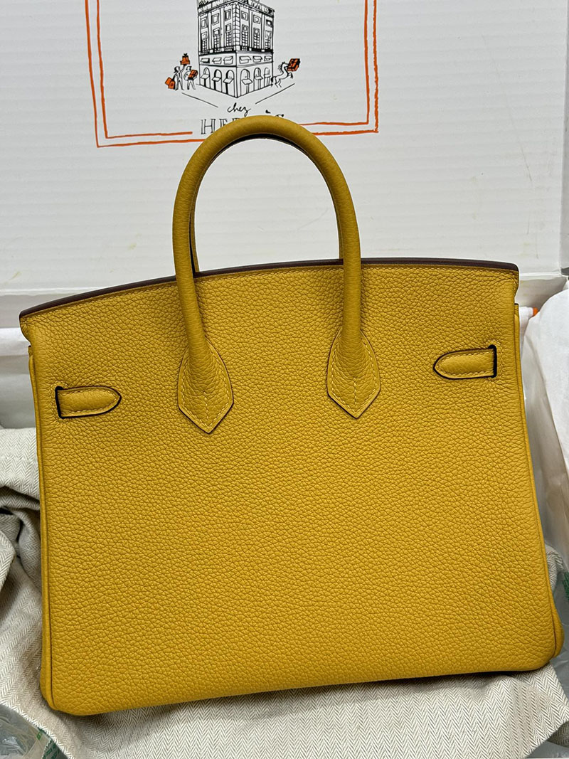 人気色 H品 エルメス バーキン25 ジョーヌアンブル トゴ シルバー金具 2517855 エルメス バッグ 安い - 画像 (11)
