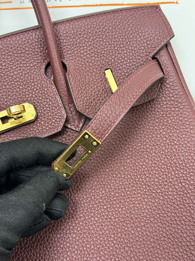 人気色 H品 エルメス バーキン25 ルージュアッシュ トゴ ゴールド金具 2517857 エルメス バッグ 安い - 画像 (7)