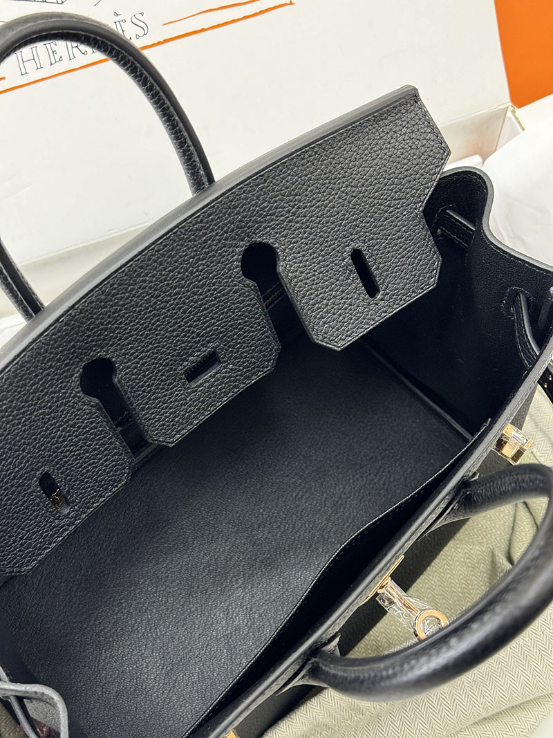 人気色 H品 エルメス バーキン25 黒 ブラック トゴ ローズゴールド金具 2517858 エルメス バッグ 安い - 画像 (3)