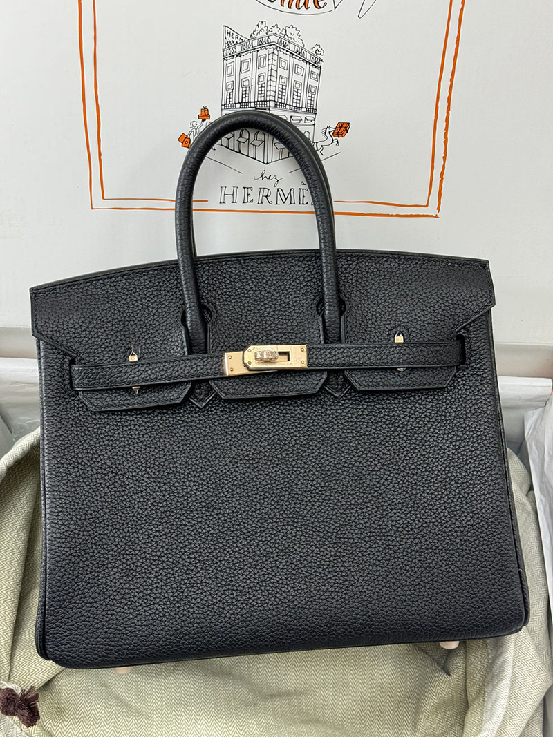 人気色 H品 エルメス バーキン25 黒 ブラック トゴ ローズゴールド金具 2517858 エルメス バッグ 安い - 画像 (11)