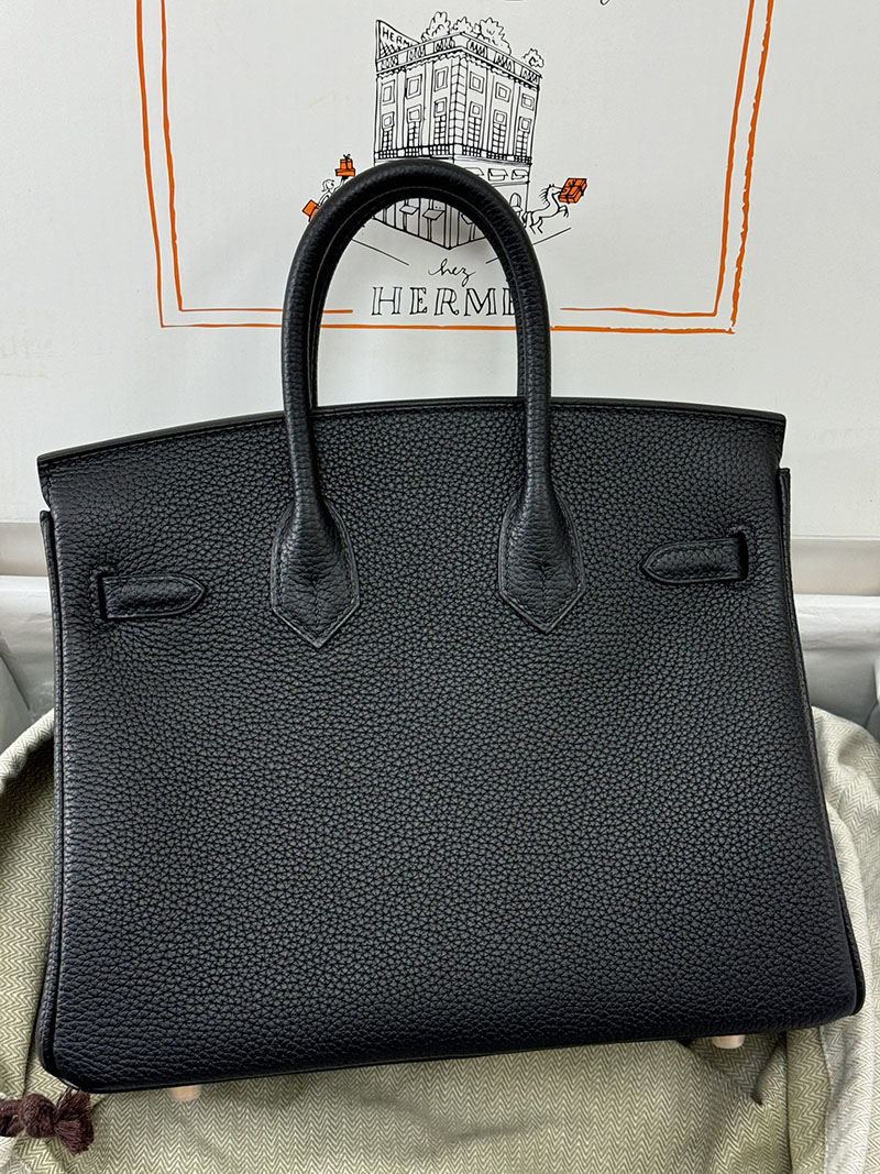 人気色 H品 エルメス バーキン25 黒 ブラック トゴ ローズゴールド金具 2517858 エルメス バッグ 安い - 画像 (10)