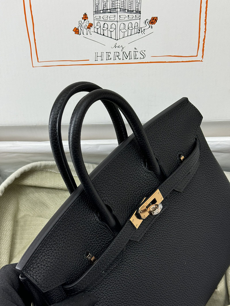 人気色 H品 エルメス バーキン25 黒 ブラック トゴ ローズゴールド金具 2517858 エルメス バッグ 安い - 画像 (7)