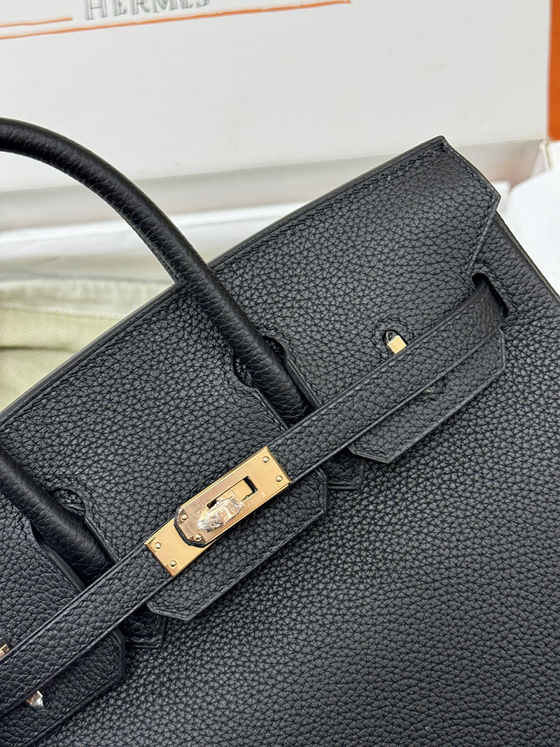 人気色 H品 エルメス バーキン25 黒 ブラック トゴ ローズゴールド金具 2517858 エルメス バッグ 安い - 画像 (6)