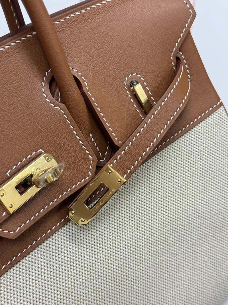 人気色 H品 エルメス バーキン25 ゴールド トワルアッシュ×スイフト ゴールド金具 2517859 エルメスバッグ新作2022 - 画像 (3)
