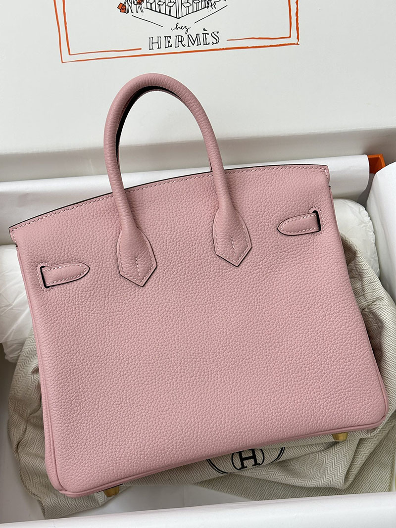 人気色 H品 エルメス バーキン25 ローズサクラ トゴ ゴールド金具 2517863 エルメスバーキン風バッグ - 画像 (9)
