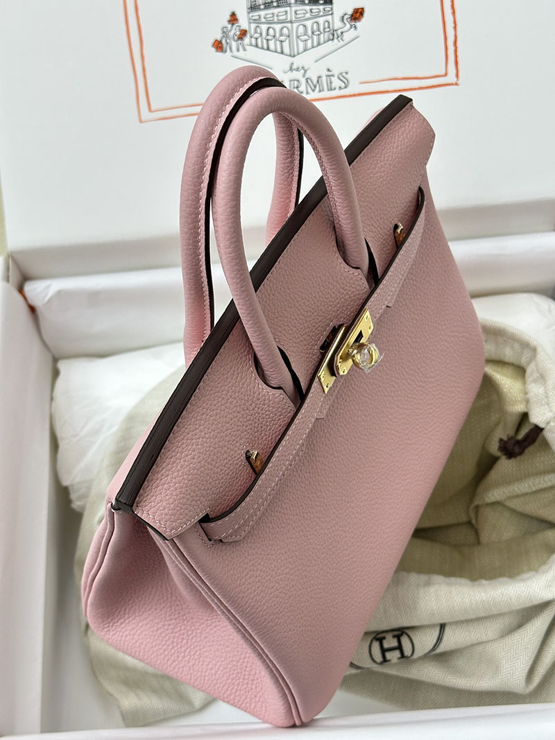 人気色 H品 エルメス バーキン25 ローズサクラ トゴ ゴールド金具 2517863 エルメスバーキン風バッグ - 画像 (7)