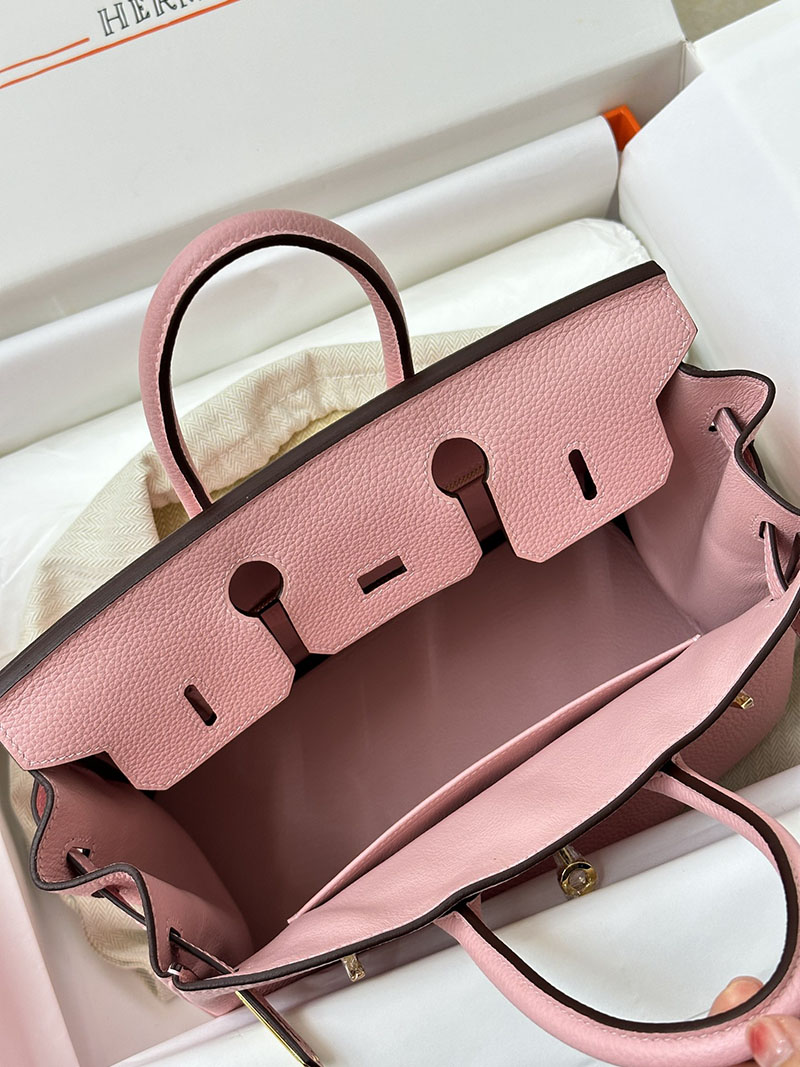 人気色 H品 エルメス バーキン25 ローズサクラ トゴ ゴールド金具 2517863 エルメスバーキン風バッグ - 画像 (2)