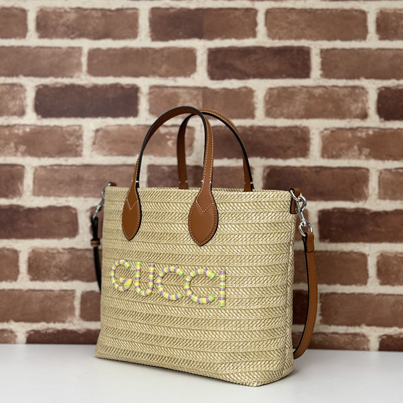 グッチ バッグ 人気 GUCCI パッチ スモール トートバッグ 779671 FAC42 9561 ナチュラル グッチ トートバッグ アウトレット - 画像 (6)