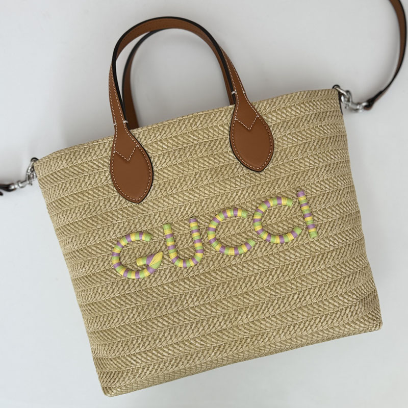 グッチ バッグ 人気 GUCCI パッチ スモール トートバッグ 779671 FAC42 9561 ナチュラル グッチ トートバッグ アウトレット - 画像 (3)