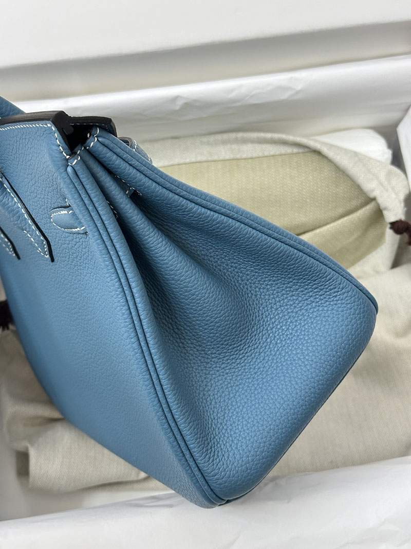 人気色 H品 エルメス バーキン25 ブルージーン トゴ シルバー金具 2517869 15万円以上のバーキンスーパーコピー - 画像 (7)