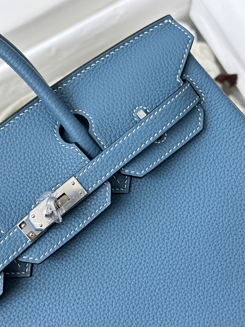 人気色 H品 エルメス バーキン25 ブルージーン トゴ シルバー金具 2517869 15万円以上のバーキンスーパーコピー - 画像 (5)