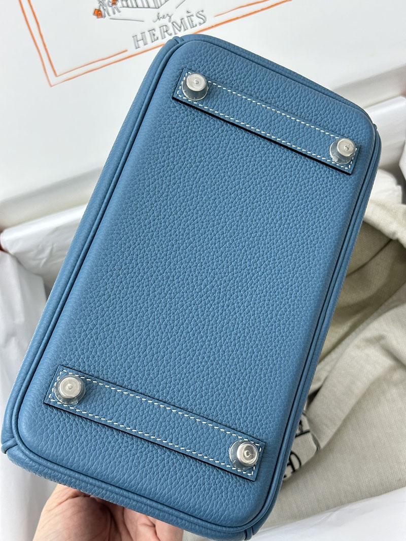 人気色 H品 エルメス バーキン25 ブルージーン トゴ シルバー金具 2517869 15万円以上のバーキンスーパーコピー - 画像 (4)