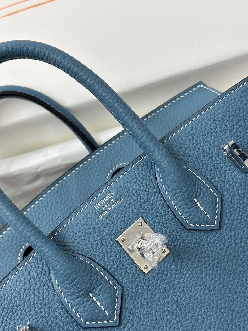 人気色 H品 エルメス バーキン25 ブルージーン トゴ シルバー金具 2517869 15万円以上のバーキンスーパーコピー - 画像 (2)