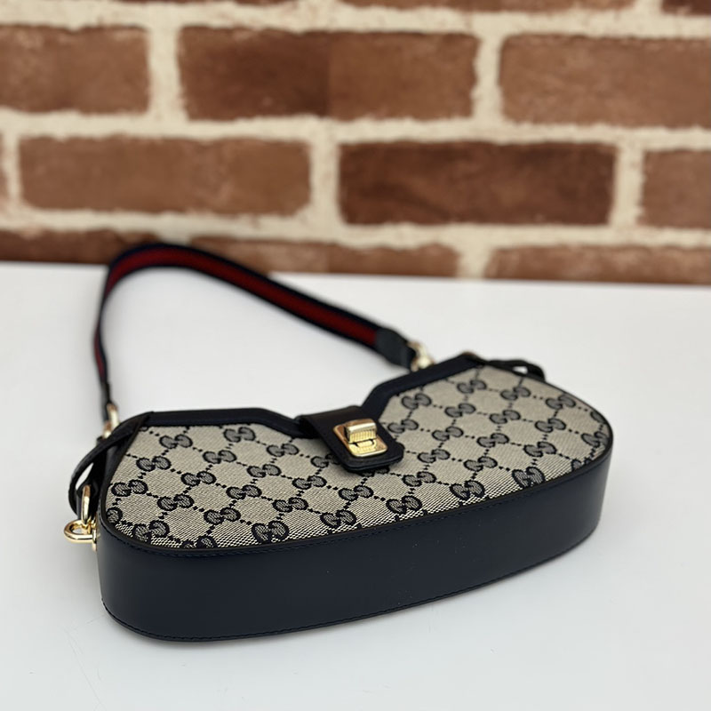 グッチ バッグ 人気 GUCCI ムーンサイド ミニ ショルダーバッグ 786015 FADAC 8559 ベージュ&ブラック グッチ ショルダーバッグ 新品 - 画像 (7)
