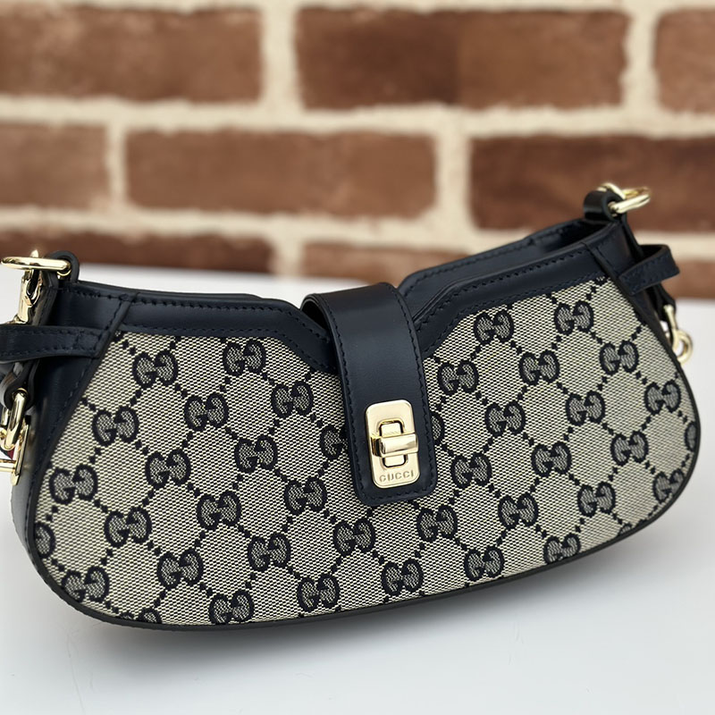 グッチ バッグ 人気 GUCCI ムーンサイド ミニ ショルダーバッグ 786015 FADAC 8559 ベージュ&ブラック グッチ ショルダーバッグ 新品 - 画像 (5)