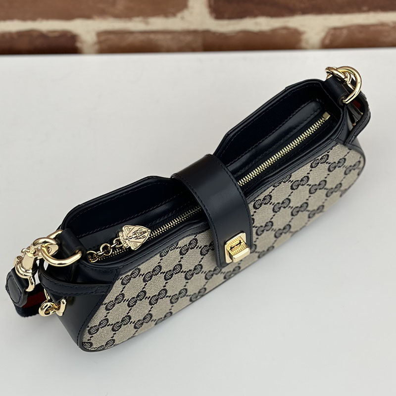 グッチ バッグ 人気 GUCCI ムーンサイド ミニ ショルダーバッグ 786015 FADAC 8559 ベージュ&ブラック グッチ ショルダーバッグ 新品 - 画像 (3)