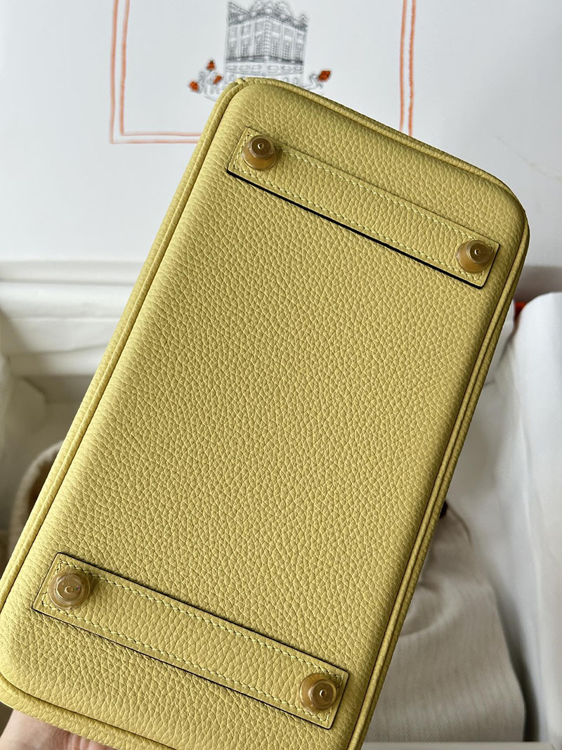 人気色 H品 エルメス バーキン25 ジョーヌプッサン トゴ ゴールド金具 2517871 バーキン 人気のサイズ - 画像 (7)