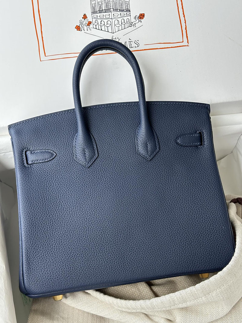 人気色 H品 エルメス バーキン25 ブルーサフィール トゴ ゴールド金具 2517872 バーキン 人気のサイズ - 画像 (11)