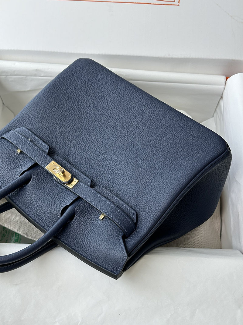 人気色 H品 エルメス バーキン25 ブルーサフィール トゴ ゴールド金具 2517872 バーキン 人気のサイズ - 画像 (9)