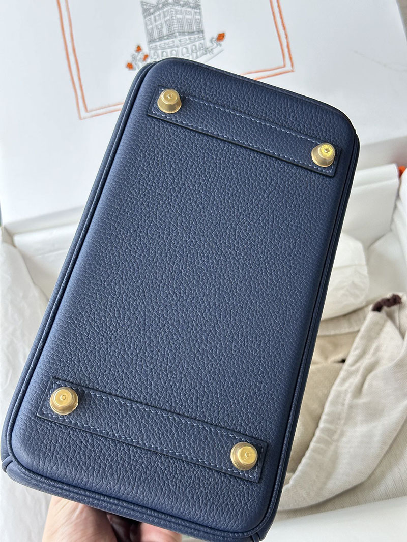 人気色 H品 エルメス バーキン25 ブルーサフィール トゴ ゴールド金具 2517872 バーキン 人気のサイズ - 画像 (7)