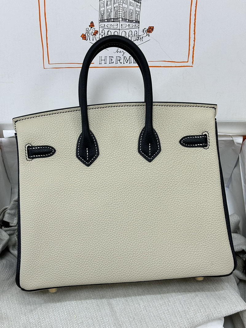 人気色 H品 エルメス バーキン25 パーソナル クレ/黒 ブラック トゴ ゴールド金具 2517873 バーキン 人気カラー - 画像 (7)