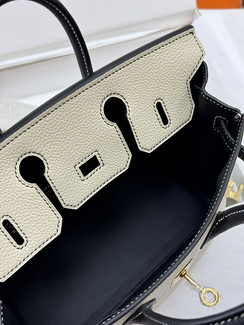 人気色 H品 エルメス バーキン25 パーソナル クレ/黒 ブラック トゴ ゴールド金具 2517873 バーキン 人気カラー - 画像 (2)