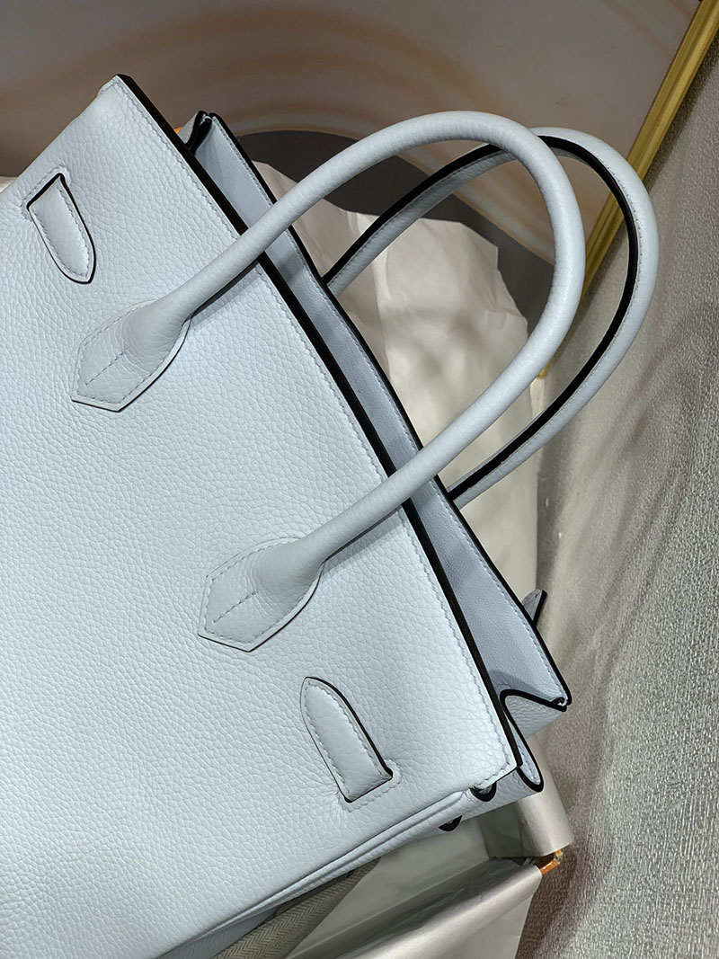 人気色 H品 エルメス バーキン25 アズール トゴ シルバー金具 2517877 バーキン25 トゴ 定価 - 画像 (4)