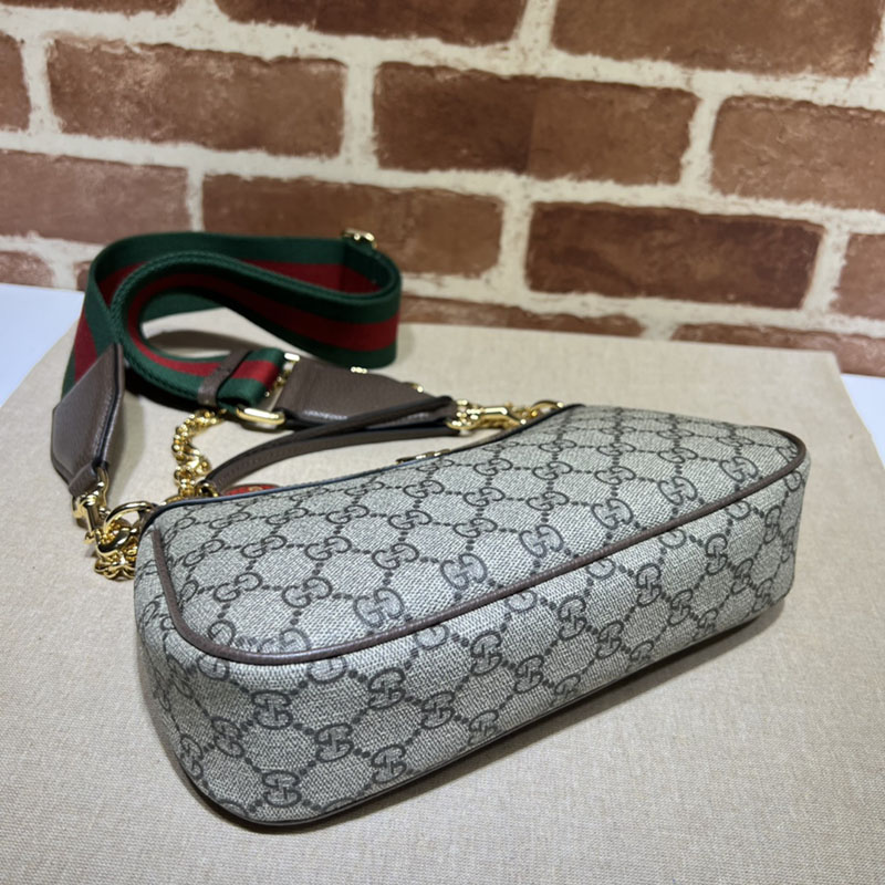 グッチ バッグ 人気 GUCCI オフィディア スモール ショルダーバッグ 735132 FABLE 9442 ベージュ&ブラウン グッチ ショルダーバッグ 小さめ - 画像 (7)