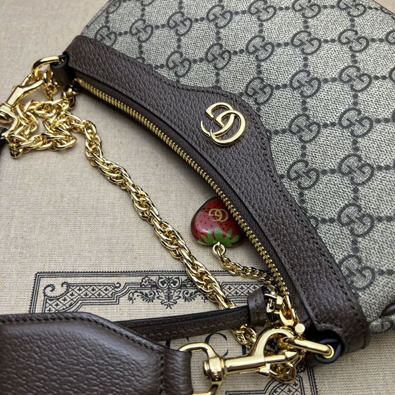 グッチ バッグ 人気 GUCCI オフィディア スモール ショルダーバッグ 735132 FABLE 9442 ベージュ&ブラウン グッチ ショルダーバッグ 小さめ - 画像 (4)