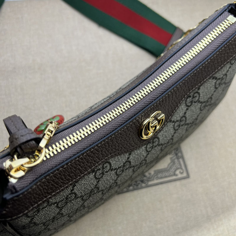 グッチ バッグ 人気 GUCCI オフィディア スモール ショルダーバッグ 735132 FABLE 9442 ベージュ&ブラウン グッチ ショルダーバッグ 小さめ - 画像 (3)