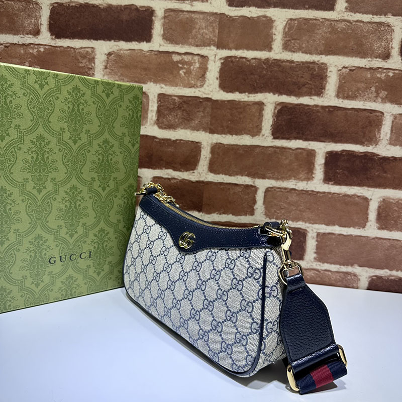 グッチ バッグ 人気 GUCCI オフィディア スモール ショルダーバッグ 735132 96IWN 4076 ベージュ&ブルー グッチ ショルダーバッグ 小さめ - 画像 (9)