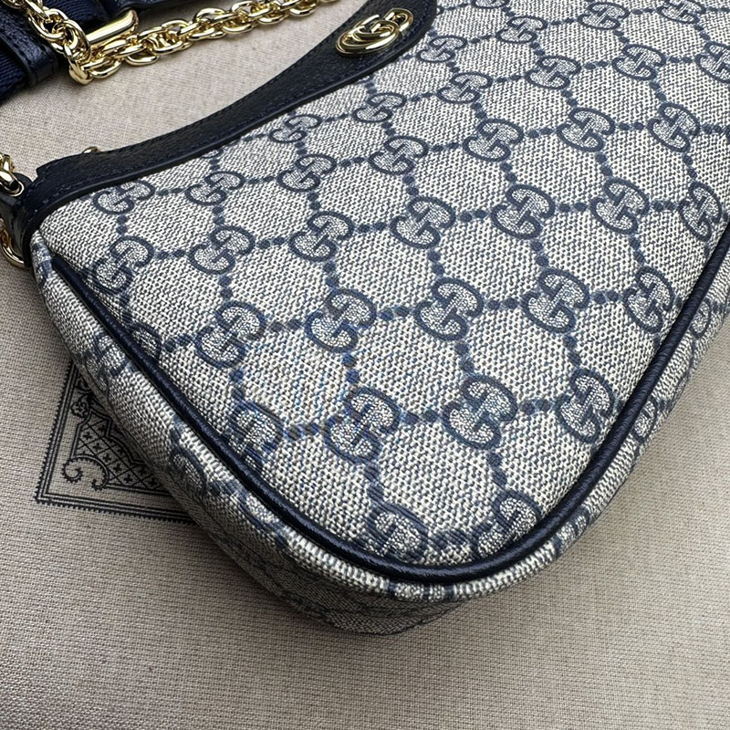 グッチ バッグ 人気 GUCCI オフィディア スモール ショルダーバッグ 735132 96IWN 4076 ベージュ&ブルー グッチ ショルダーバッグ 小さめ - 画像 (5)