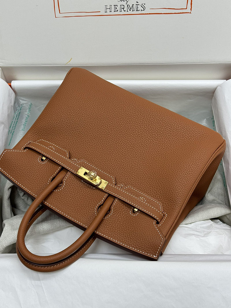 人気色 H品 エルメス バーキン25 ゴールド トゴ ゴールド金具 2517881 バーキン ゴールド 25 定価 - 画像 (8)