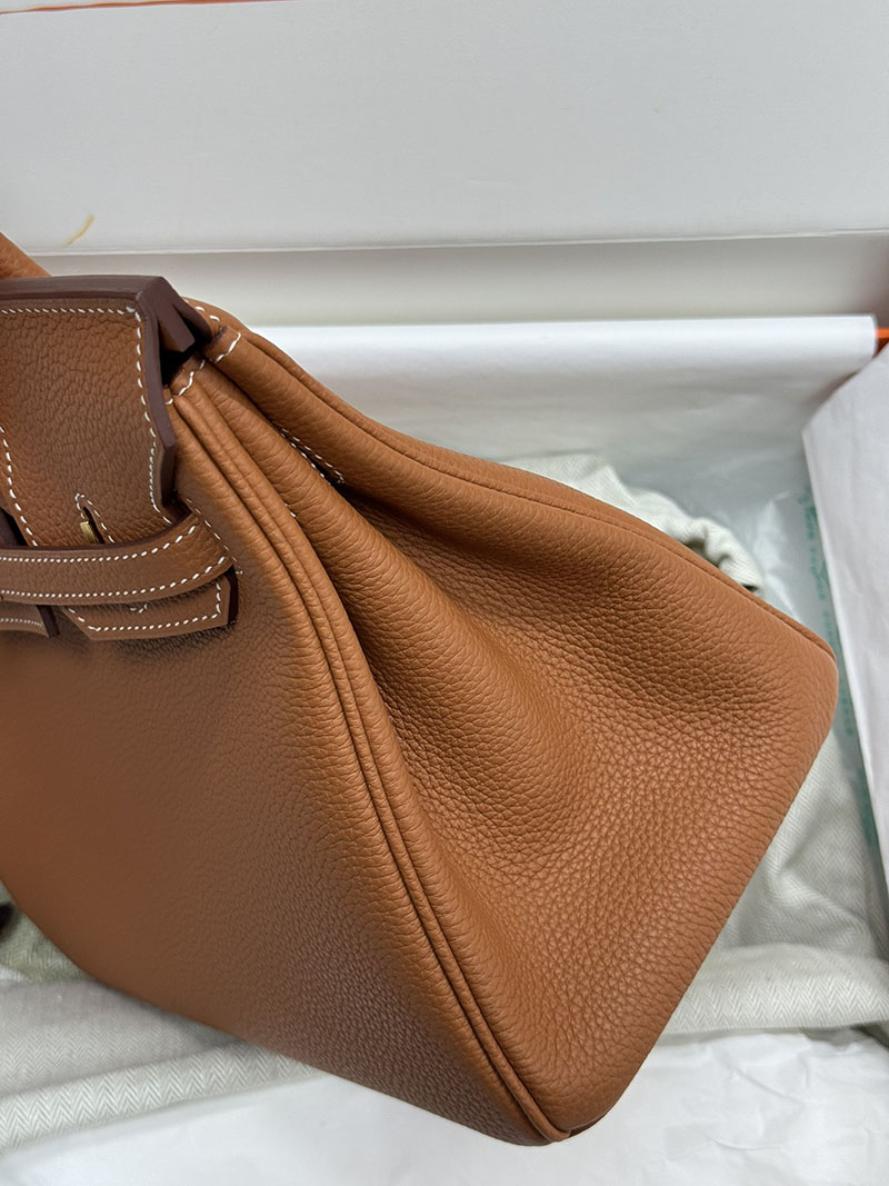 人気色 H品 エルメス バーキン25 ゴールド トゴ ゴールド金具 2517881 バーキン ゴールド 25 定価 - 画像 (7)