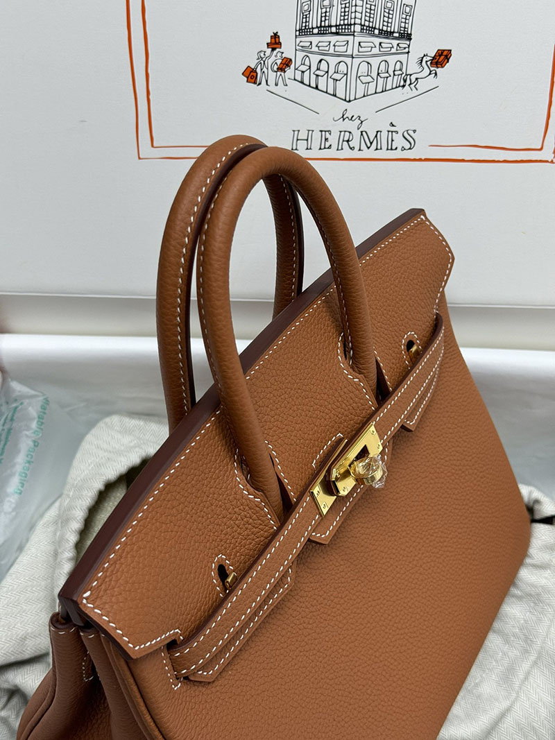 人気色 H品 エルメス バーキン25 ゴールド トゴ ゴールド金具 2517881 バーキン ゴールド 25 定価 - 画像 (6)
