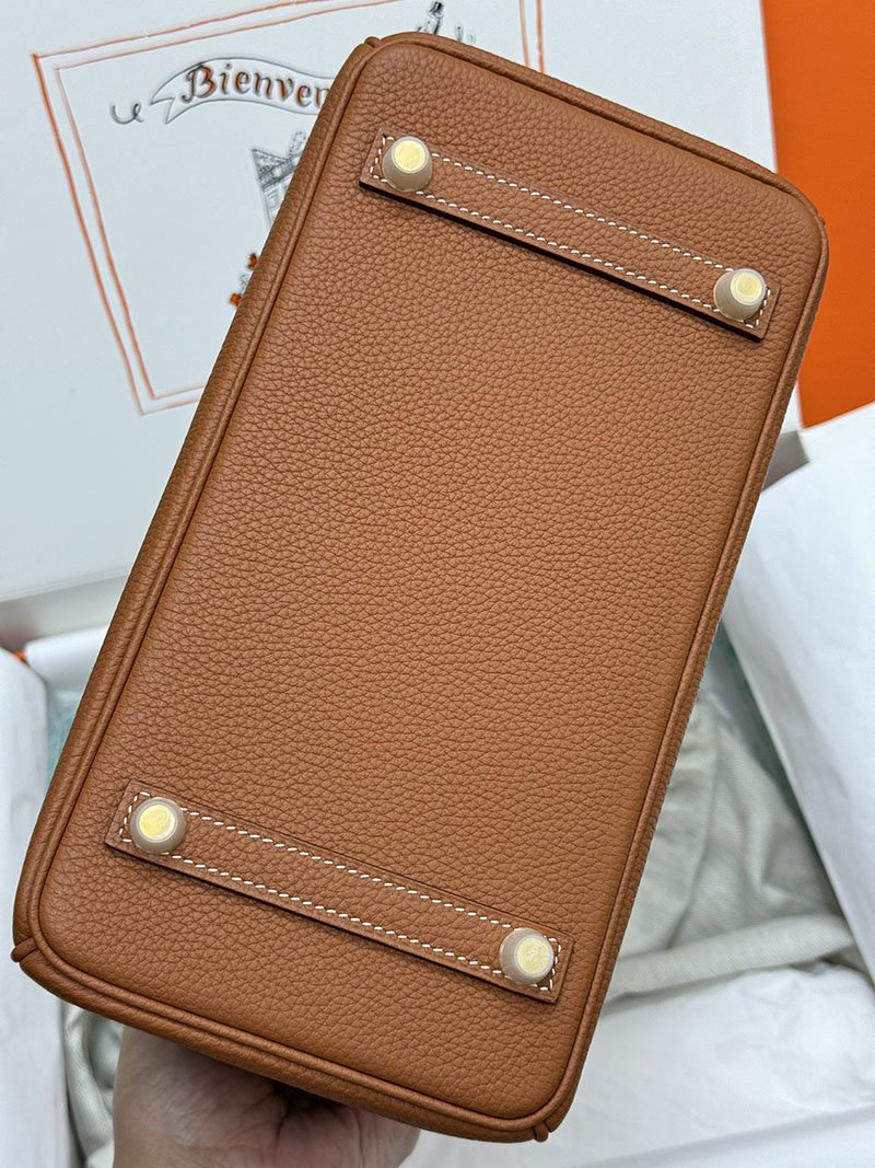 人気色 H品 エルメス バーキン25 ゴールド トゴ ゴールド金具 2517881 バーキン ゴールド 25 定価 - 画像 (5)