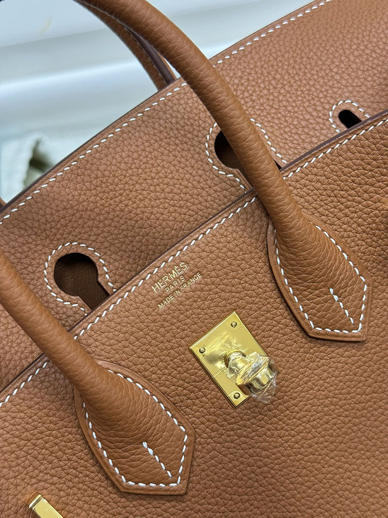人気色 H品 エルメス バーキン25 ゴールド トゴ ゴールド金具 2517881 バーキン ゴールド 25 定価 - 画像 (2)