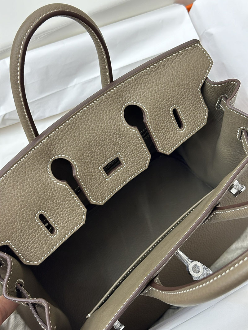 人気色 H品 エルメス バーキン25 エトゥープ トゴ シルバー金具 2517882 バーキン エトゥープ 25 定価 - 画像 (2)